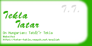 tekla tatar business card